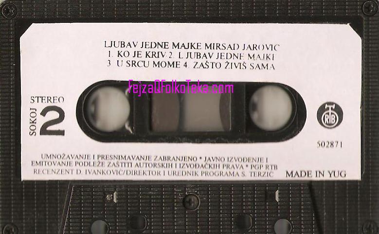 Mirsad Jarovic 1990 album Ljubav jedne majke