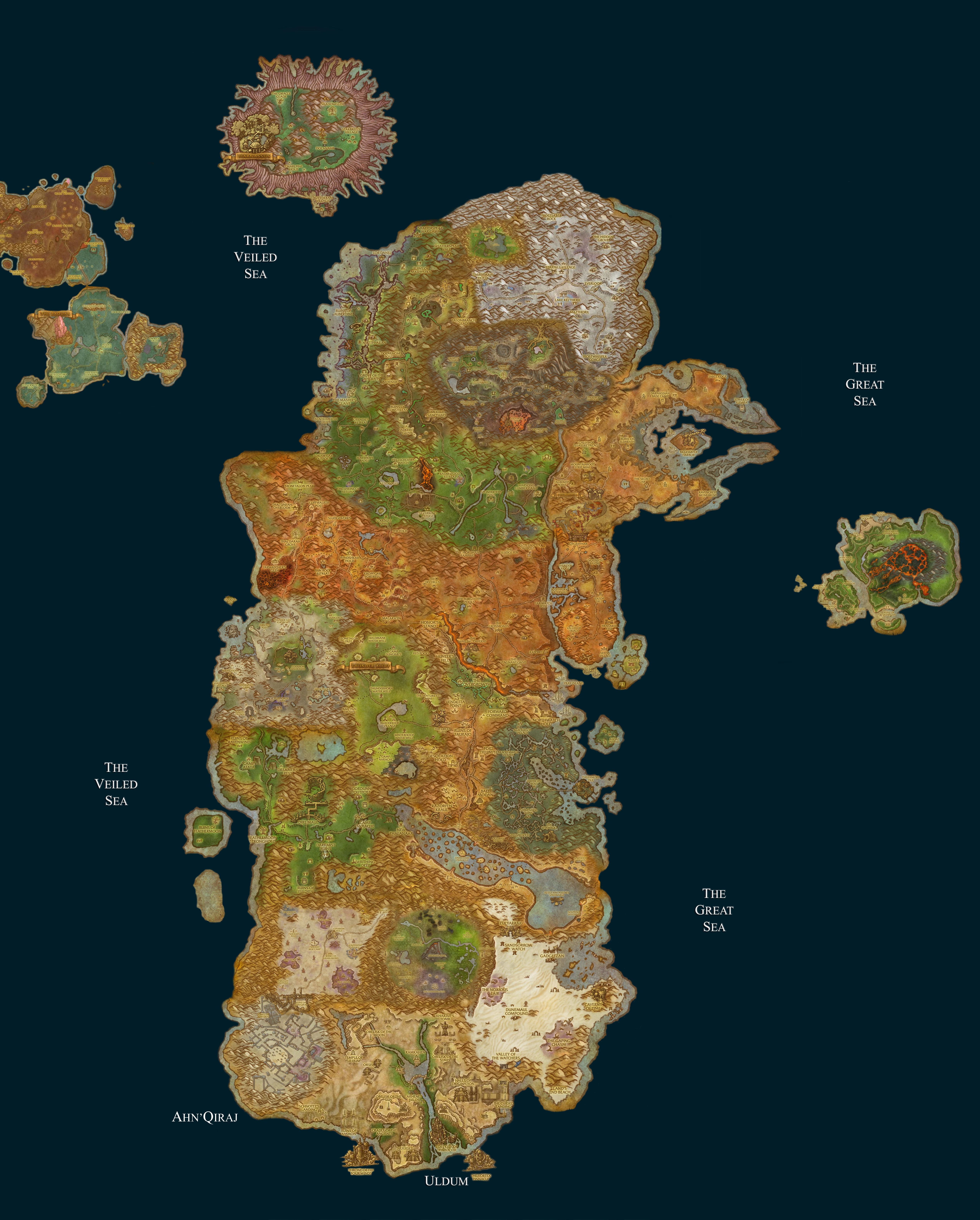 World of Warcraft Maps Kalimdor