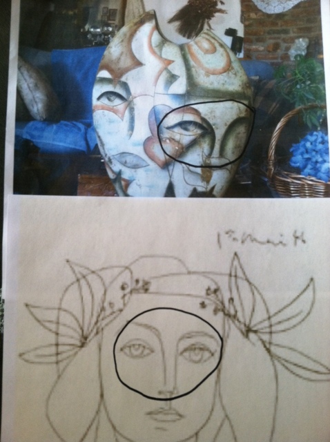Eye and Nose Comparison Picasso Vase 