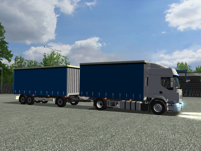 ets Renault Premium II BDF + aanhanger by verv ren ETS COMBO'S