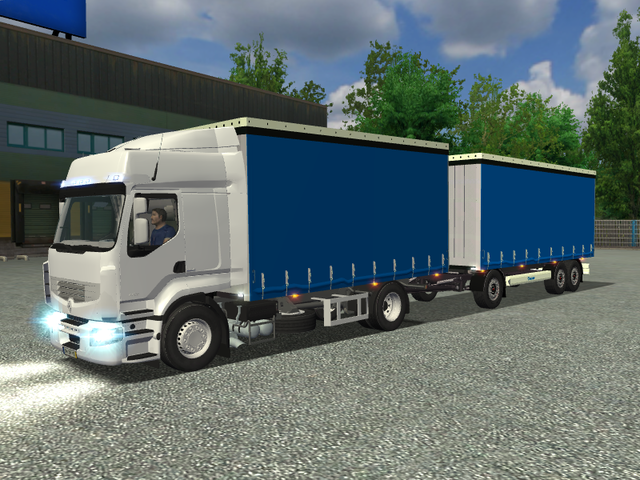 ets Renault Premium II BDF + aanhanger by verv ren ETS COMBO'S