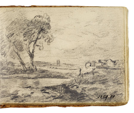 View on the Stour. Constable Sketchbook John Constable Painting (1776-1837) Oil on Canvas