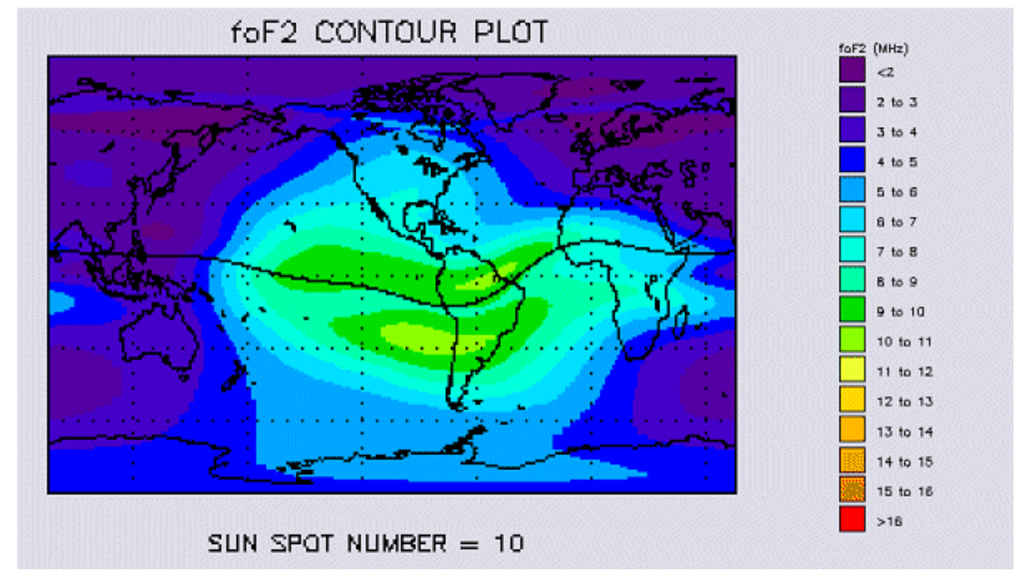 foF2 contour plot - 