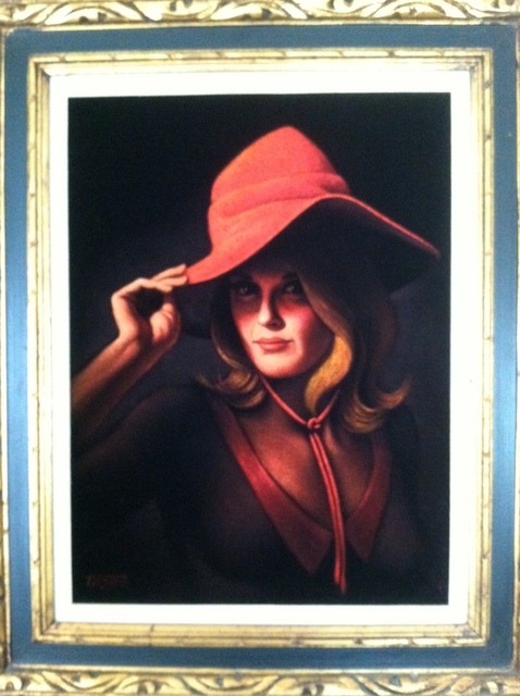 Lady In A Red Hat Woman In A Red Hat Painting