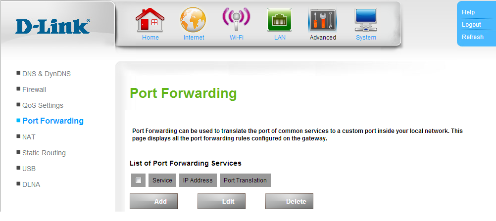 port forwarding - 