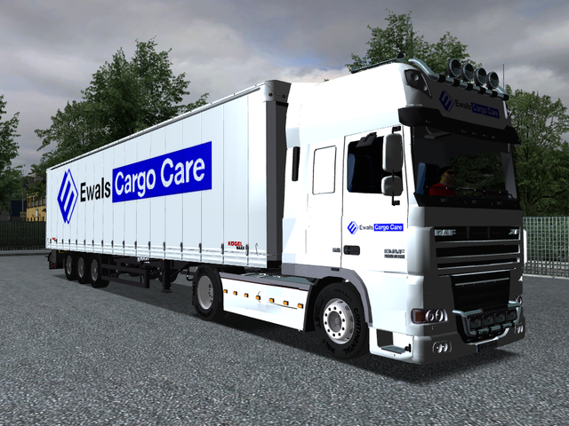 gts Daf XF105 + Krone trailer Ewals Cargo Care ver GTS COMBO'S