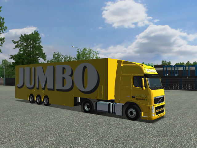 ets Volvo Fh16 580 + Jumbo 2-Win Jumbo trailer ver ETS COMBO'S