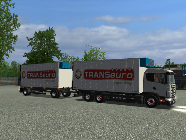 ets Scania 144L 6x4 BDF + Schmitz aanhanger TRANSe  ETS & GTS