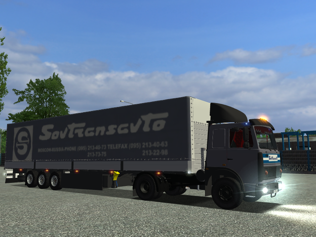 ets Maz 54323 + Interieur + trailer Sovtransavto v ETS COMBO'S