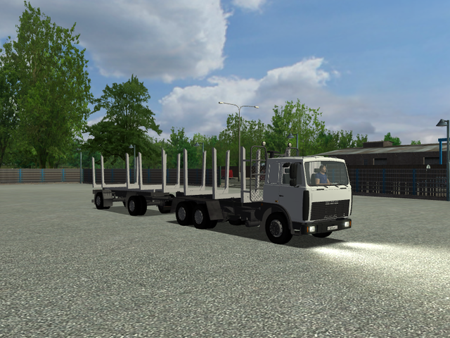 ets Maz 6x4 houtvrachtwagen met aanhanger leeg by  ETS COMBO'S