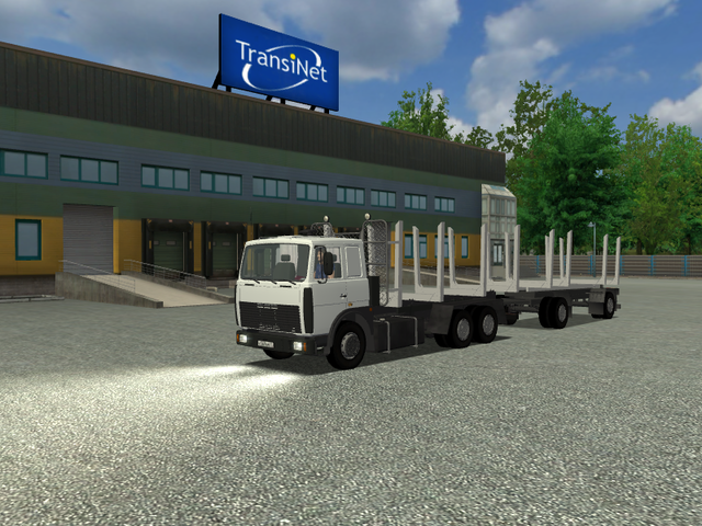 ets Maz 6x4 houtvrachtwagen met aanhanger leeg by  ETS COMBO'S