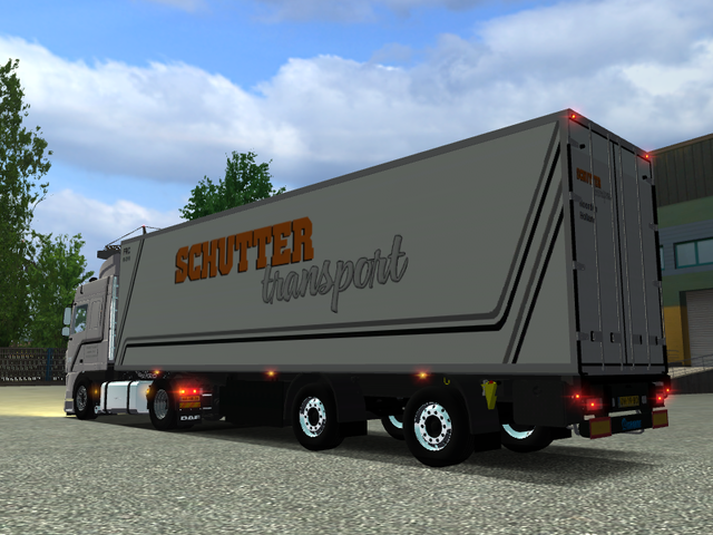 ets Daf XF105 + Krone 2 asser Schutter Transport v trailers 2 axxis