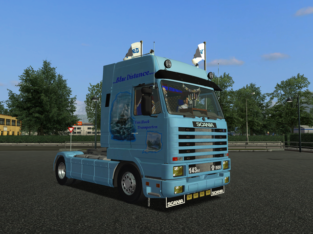 gts Scania 143M V8 500 + interieur van Hoek Transp GTS TRUCK'S