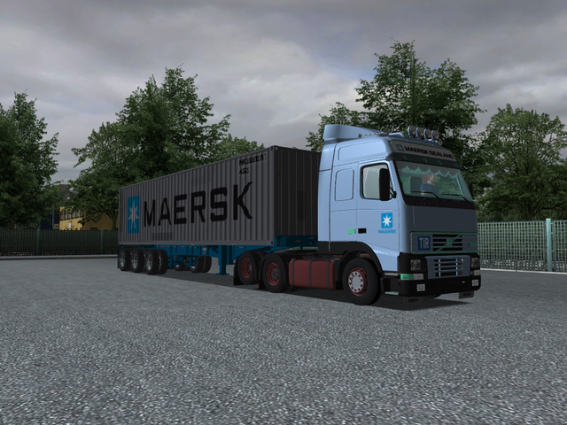 gts Volvo FH12 Maersk 1 + container trailer by Vol GTS COMBO'S