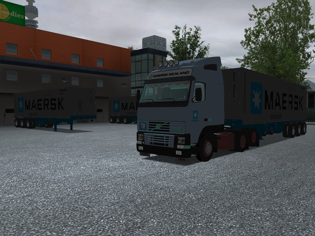 gts Volvo FH12 Maersk 1 + container trailer by Vol GTS COMBO'S