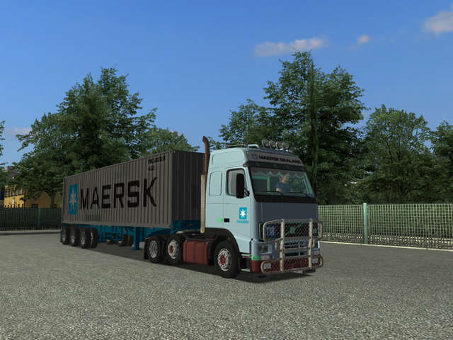 gts Volvo FH12 Maersk 2 + container trailer by Vol GTS COMBO'S