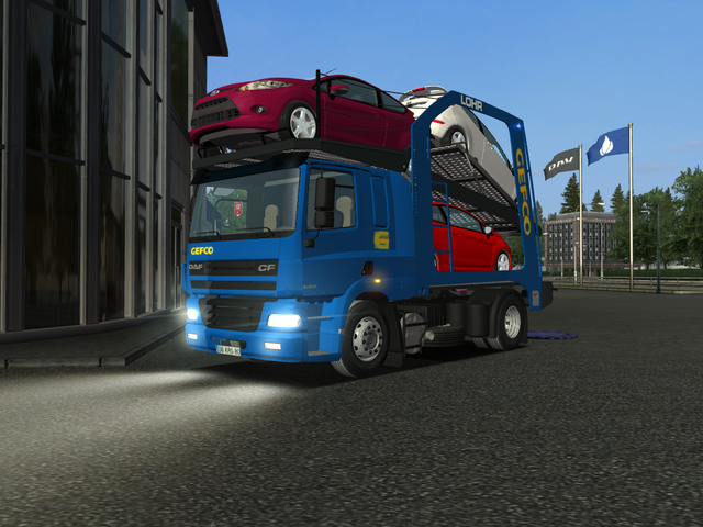 gts Daf CF GEFCO met Ford FiÃ«sta's by RockweLL ve GTS COMBO'S