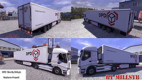 ets2 DPD trailer skin by Millsyb ets2 Truck's