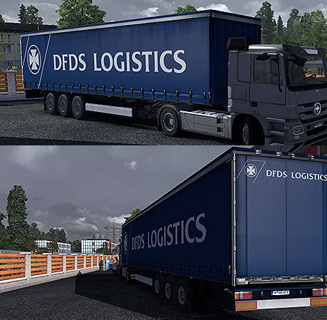 ets2 Trailer DFDS Transport & Logistic-blue ets2 trailers