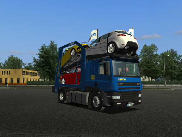 gts Daf CF GEFCO met Seat Leon Cupra by RockweLL GTS COMBO'S