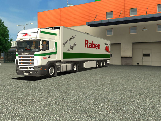 ets Scania 114l + Krone Cool Liner Raben Diversen