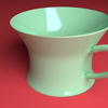 coffee cup mine green - 3D