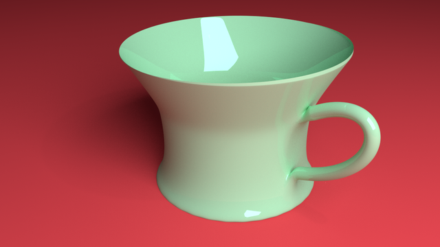 coffee cup mine green 3D