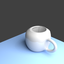 coffee cup done - 3D