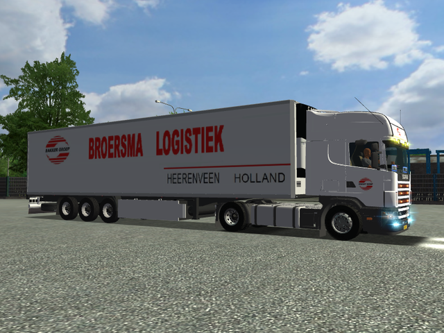 ets Scania 114L + Krone Coolliner Broersma Logisti ETS COMBO'S