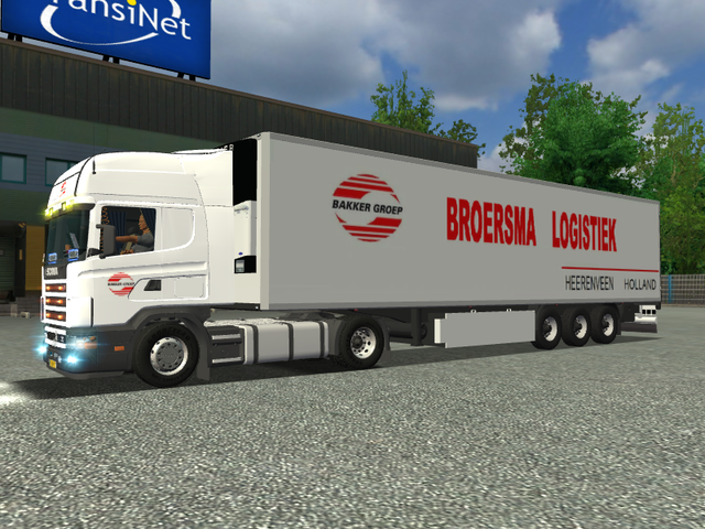 ets Scania 114L + Krone Coolliner Broersma Logisti ETS COMBO'S