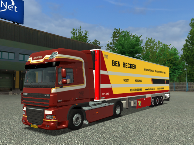 ets Daf XF 105 + Chereau Inogram Ben Beckers Soest ETS COMBO'S