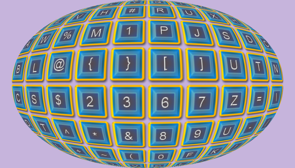 blue globe keyboaed button - 