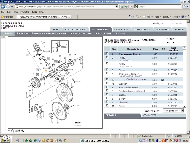 screenshot.671 Volvo VIDA via VCT2000