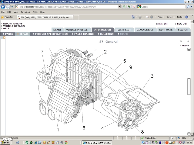 screenshot.735 Volvo VIDA via VCT2000