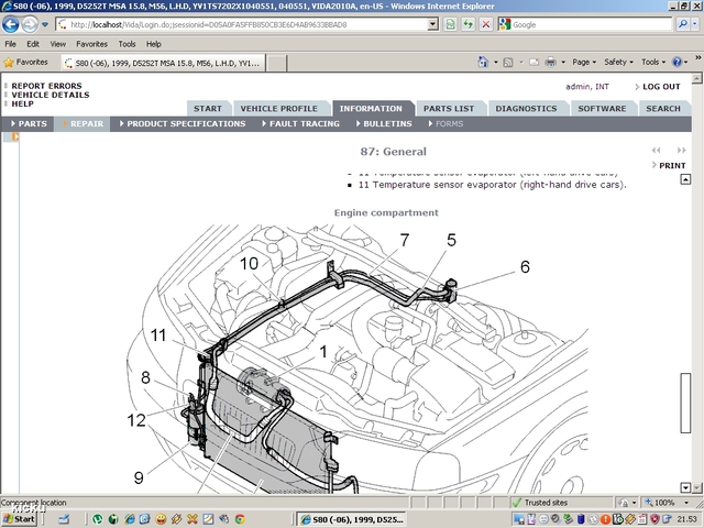 screenshot.736 Volvo VIDA via VCT2000