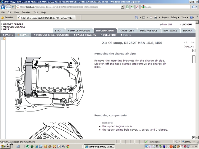 screenshot.750 Volvo VIDA via VCT2000