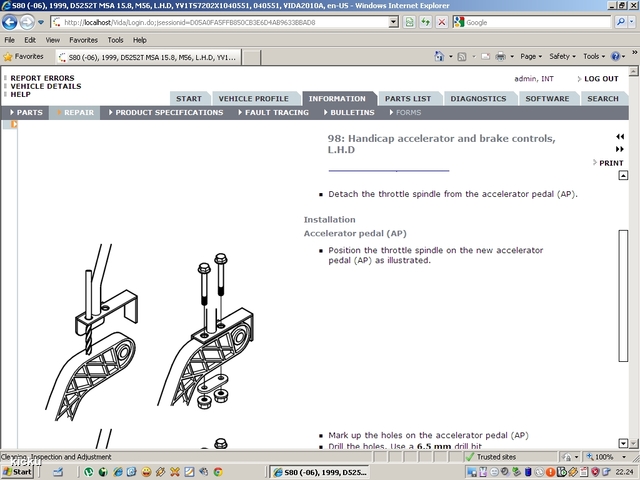 screenshot.831 Volvo VIDA via VCT2000