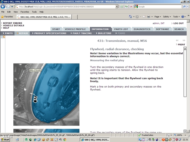 screenshot.850 Volvo VIDA via VCT2000