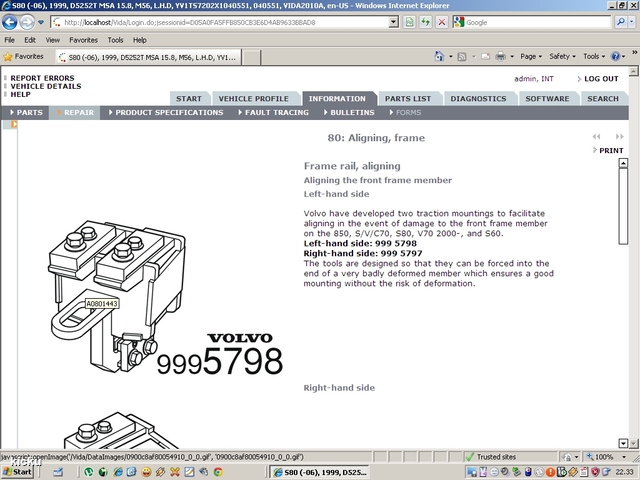 screenshot.860 Volvo VIDA via VCT2000