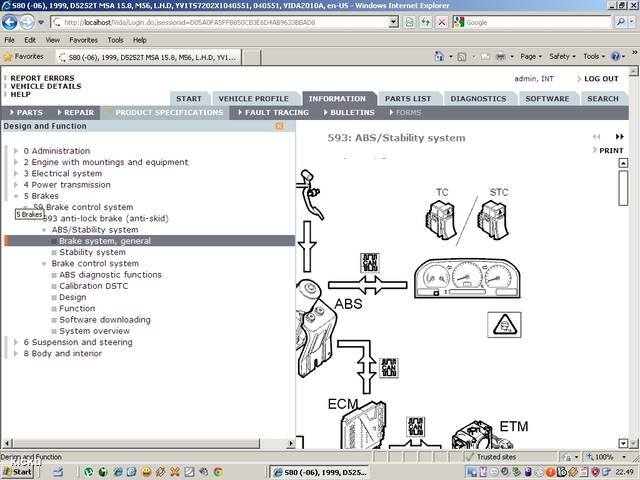 screenshot.909 Volvo VIDA via VCT2000