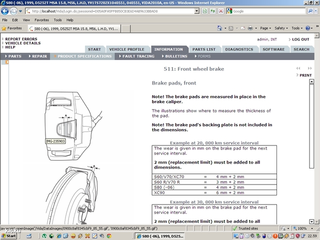 screenshot.950 Volvo VIDA via VCT2000