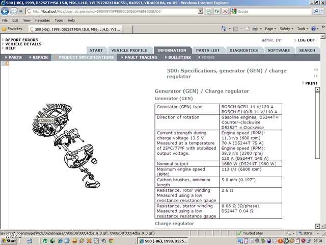 screenshot.958 Volvo VIDA via VCT2000