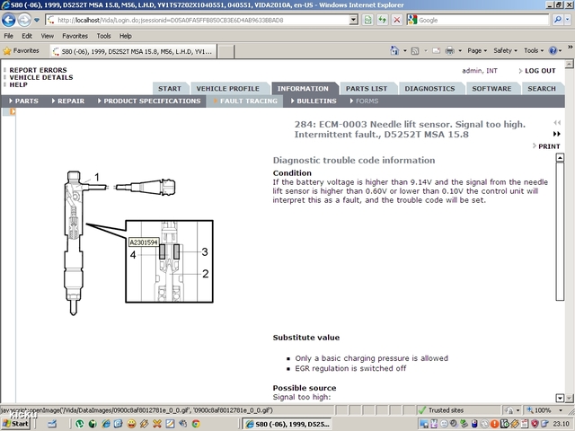 screenshot.985 Volvo VIDA via VCT2000