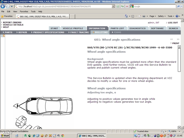 screenshot.1135 Volvo VIDA via VCT2000