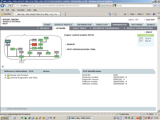 screenshot.1168 Volvo VIDA via VCT2000