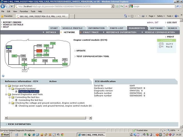 screenshot.1169 Volvo VIDA via VCT2000