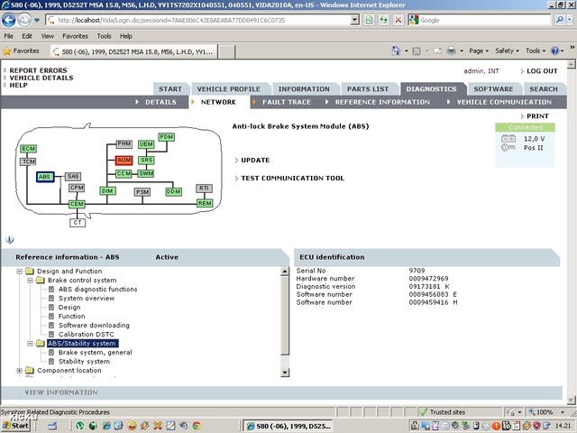 screenshot.1170 Volvo VIDA via VCT2000