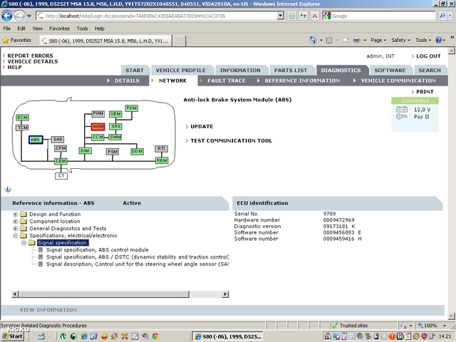 screenshot.1173 Volvo VIDA via VCT2000