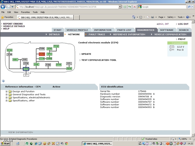 screenshot.1175 Volvo VIDA via VCT2000