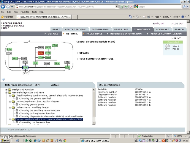 screenshot.1177 Volvo VIDA via VCT2000